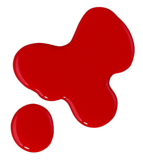 istock Red Nail Polish Spill 486779684