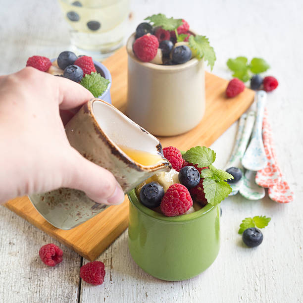 Fruit salad with fresh berries in a la carte dishes