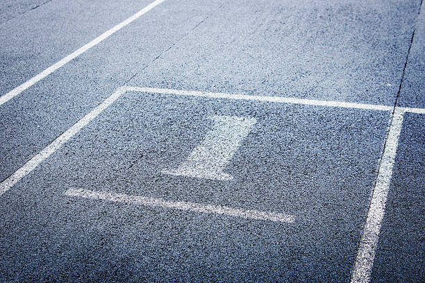 istock Athletic running track with number one on stadium 486780960