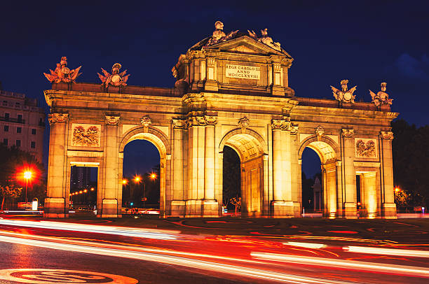 istock The Puerta de Alcala at night in Madrid 486783184
