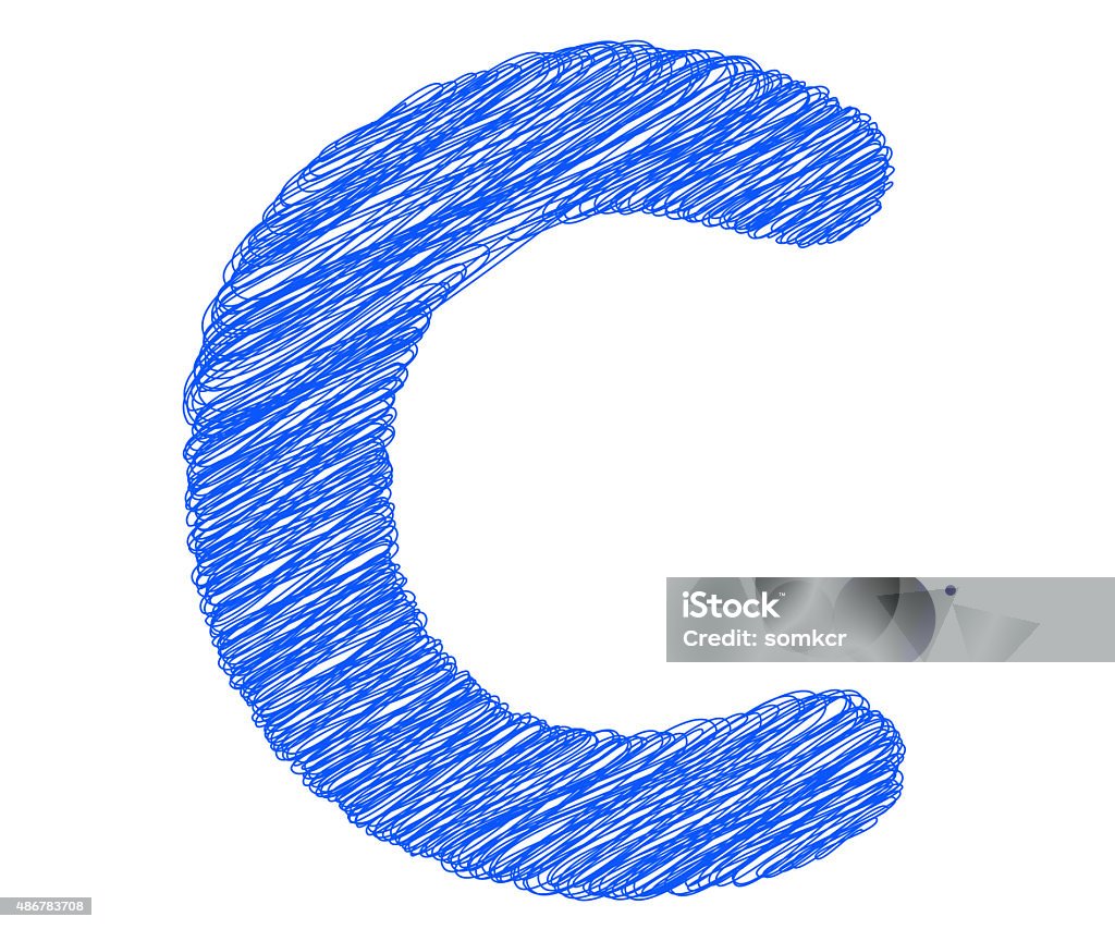 Blue Line C Fonts Stripes Blue Line C Letter Stock Photo - Download Image Now ...