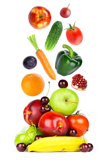 istock Fresh fruits and vegetables falling 486784756