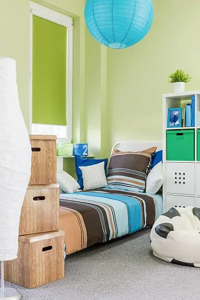 Photo of child sleeping area with comfortable single bed