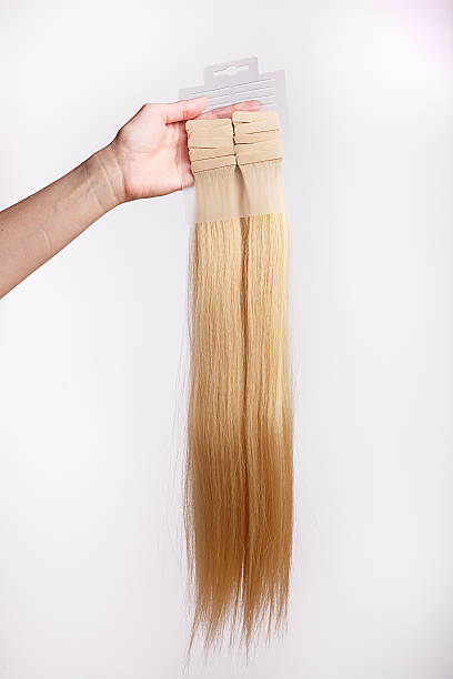 Blonde Hair Extension Stock Photo - Download Image Now - Hair Extension,  Human Hair, White Background - iStock