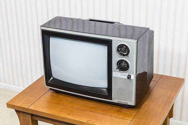 istock Vintage Analogue Television on Table 486788628