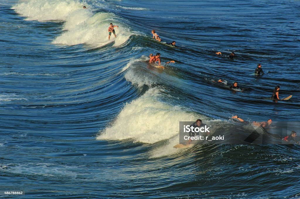 Surf in Rio Rio de Janeiro is about to be one of the nicest cities in Brazil, not to say in the world. Arpoador Beach Stock Photo