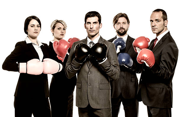 비즈니스 팀 - boxing caucasian men business 뉴스 사진 이미지