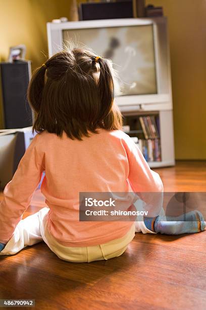 Watching Tv Stock Photo - Download Image Now - 2015, Back, Broadcasting