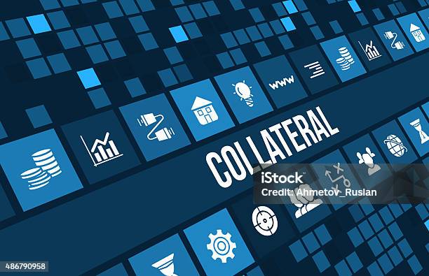 Collateral Concept Image With Business Icons And Copyspace Stock Photo - Download Image Now