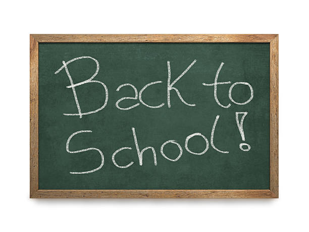 voltar para a escola! - blackboard back to school green picture frame imagens e fotografias de stock