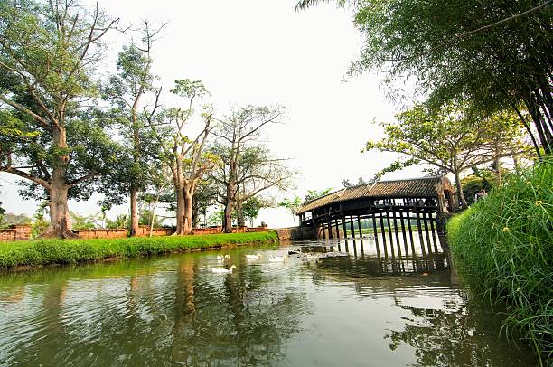 istock Old brick bridge Thanh Toan in Hue, Vietnam 486792012