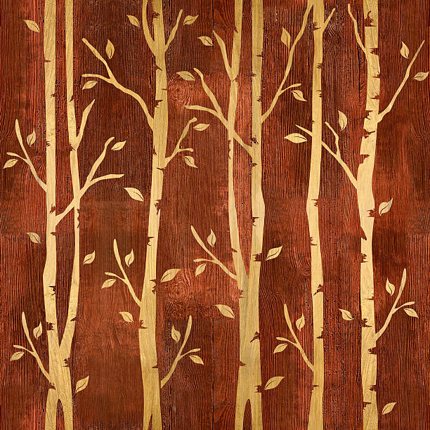 istock Abstract decorative trees - seamless background - wood texture 486792512
