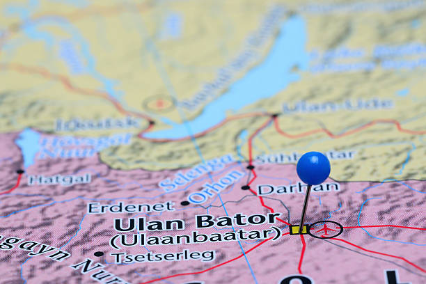 istock Ulan Bator pinned on a map of Asia 486792622