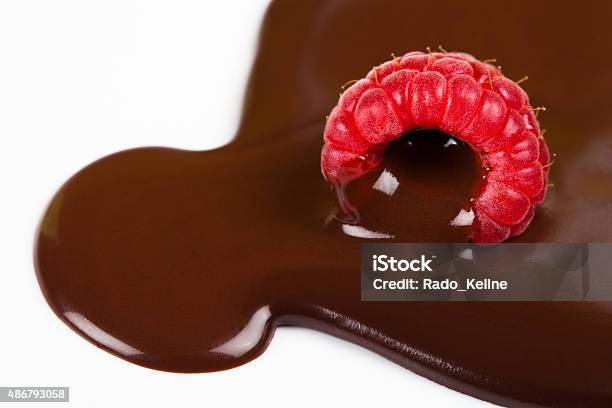 Raspberry And Dark Hot Chocolate Stock Photo - Download Image Now - Chocolate, Raspberry, 2015