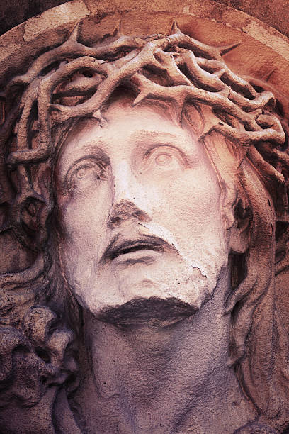 istock Jesus Christ in a crown of thorns 486793194