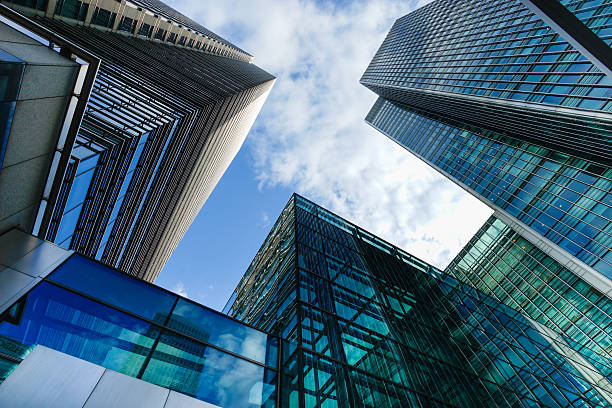 istock Office building & skyscraper in Canary Wharf, London, England 486794184
