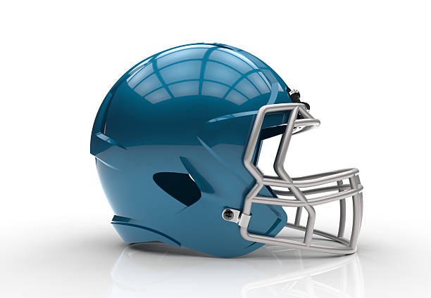 istock Blue american football helmet 486794844