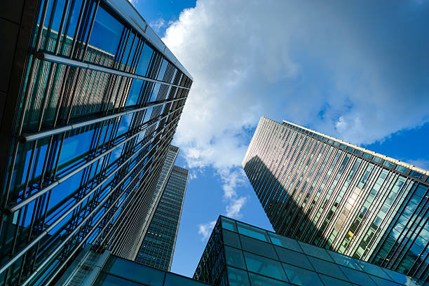 istock Office building & skyscraper in Canary Wharf, London, England 486794946