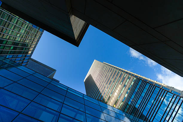 istock Office building & skyscraper in Canary Wharf, London, England 486795038