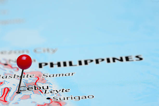 istock Cebu pinned on a map of Asia 486798416