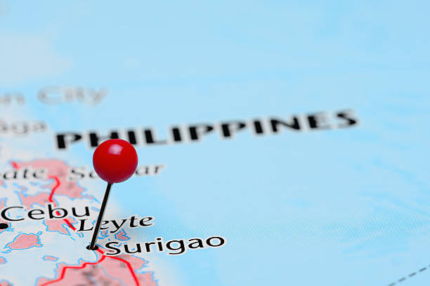istock Surigao pinned on a map of Asia 486798510