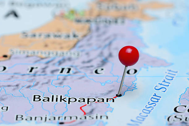 istock Balikpapan pinned on a map of Asia 486799162