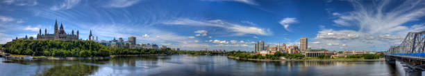 panoramablick von ottawa in kanada - ottawa stock-fotos und bilder