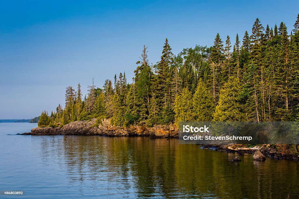 Rock Harbor, Isle Royale National Park, Michigan, USA A early morning photograph of Rock Harbor in Isle Royale National Park, Michigan, USA 2015 Stock Photo