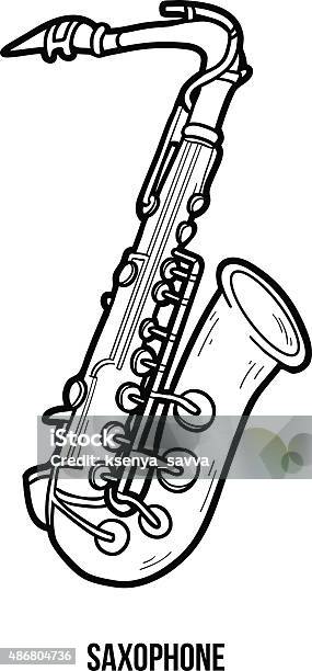 Coloring Book For Children Musical Instruments Stock Illustration - Download Image Now