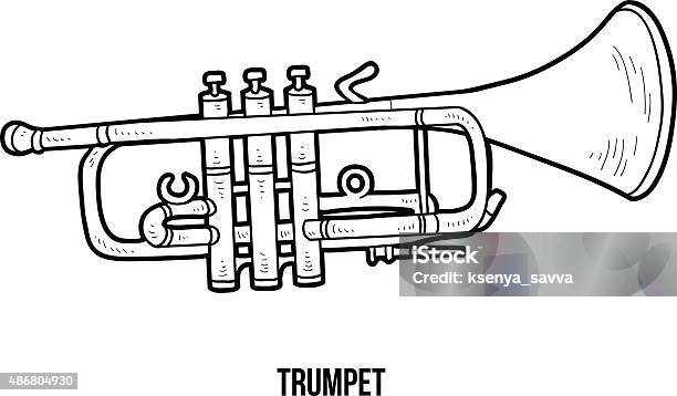 Coloring Book For Children Musical Instruments Stock Illustration - Download Image Now