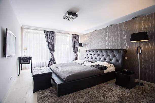 istock Exclusive bedroom in luxury mansion 486806170