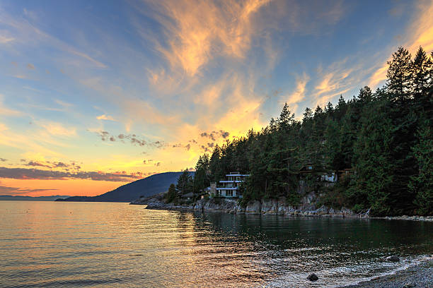 istock bay of sea at sunset 486806788