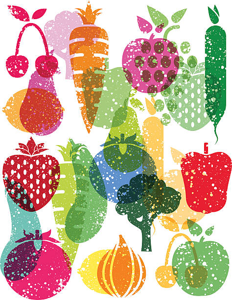 illustrazioni stock, clip art, cartoni animati e icone di tendenza di sfondo di verdure - pink pepper illustrations