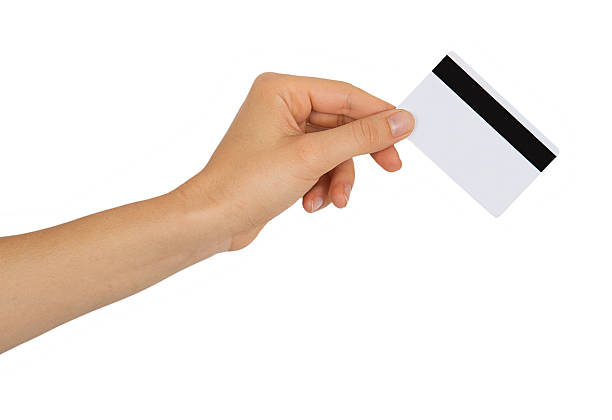 istock Female hand holding a bank card 486808892