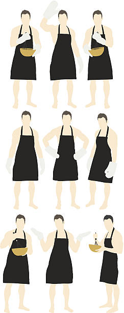 ilustrações de stock, clip art, desenhos animados e ícones de chef masculino - pantless