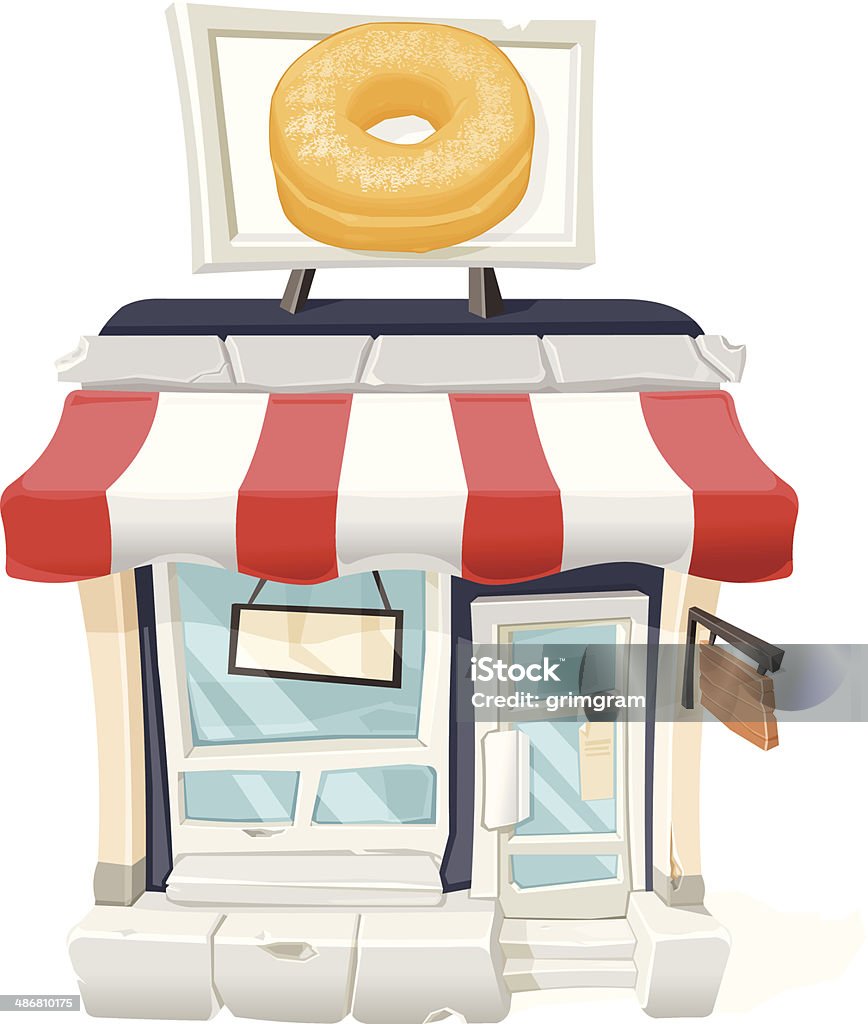 Donut Shop Stock Illustration - Download Image Now - American Culture,  Architecture, Awning - iStock