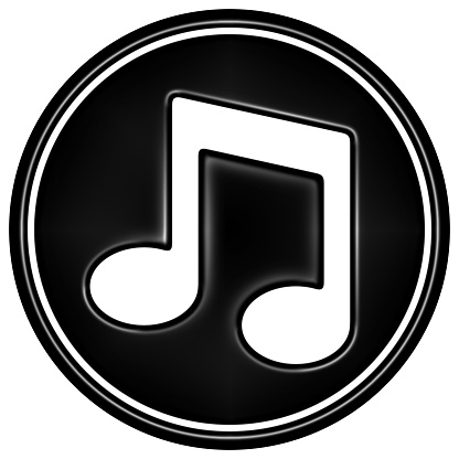 Black musical note icon