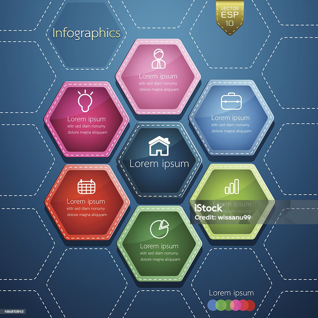 Business s  hexagon style design.  Vector illustratio Business Infographics  hexagon style design.  Vector illustration Advice stock vector