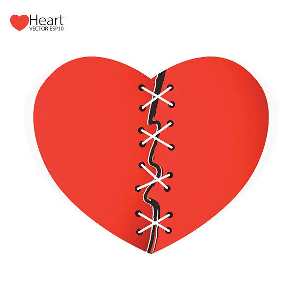 Vector illustration of Mend heart a separate concept. Vector illustration.
