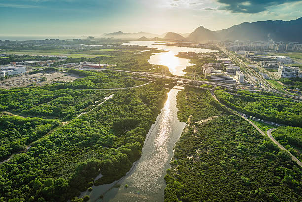 View from Sugarloaf Mountain, showcasing Niterói’s coastline along Guanabara Bay.