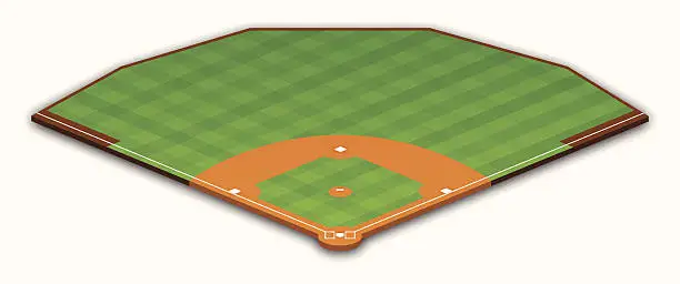 Vector illustration of Baseball Field