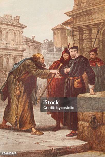 Merchant Of Venice Illustration Complete Works Shakespeare Stock Illustration - Download Image Now