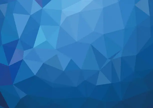 Vector illustration of Blue Light Polygonal Mosaic Background, Vector illustration, Bus