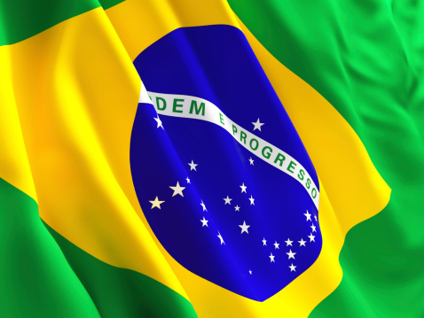 3d image of brazil flag