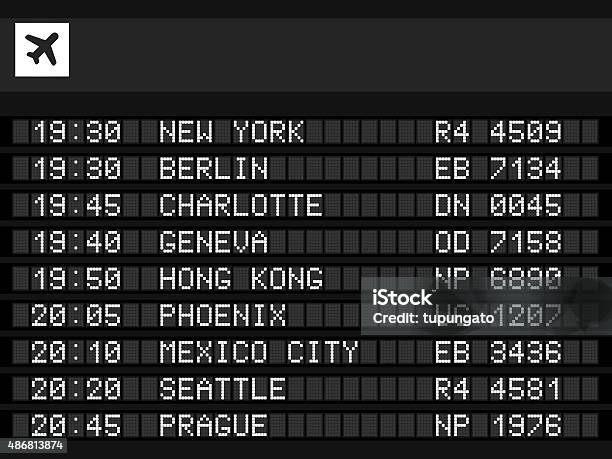 Aéroport De Conseil Vecteurs libres de droits et plus d'images vectorielles de Tableau des départs et arrivées - Tableau des départs et arrivées, Aéroport, 2015