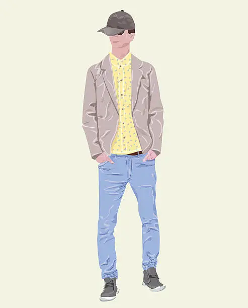 Vector illustration of Fashion men