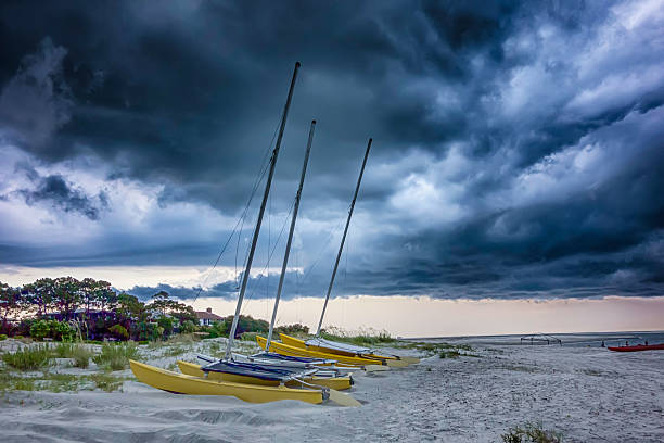 istock tybee island beach scenes during rain and thunder storm 486814574