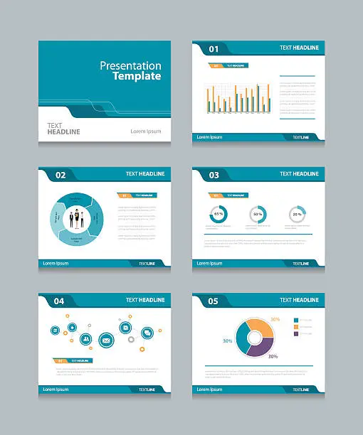 Vector illustration of Vector template presentation slides background design
