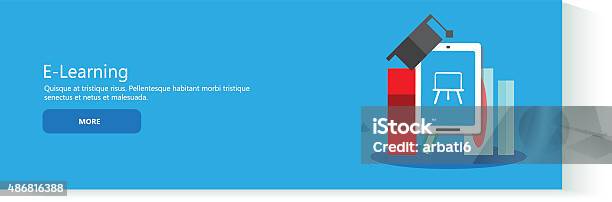 Elearning Banner Examples Elearning Banner Website Template Stock Illustration - Download Image ...