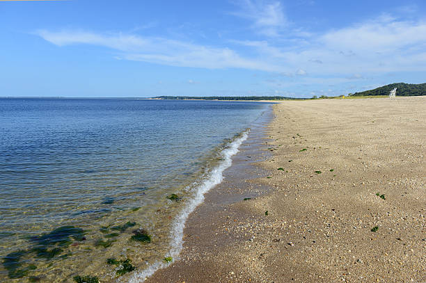 istock Remote Sand beach on Long island Sound 486818174